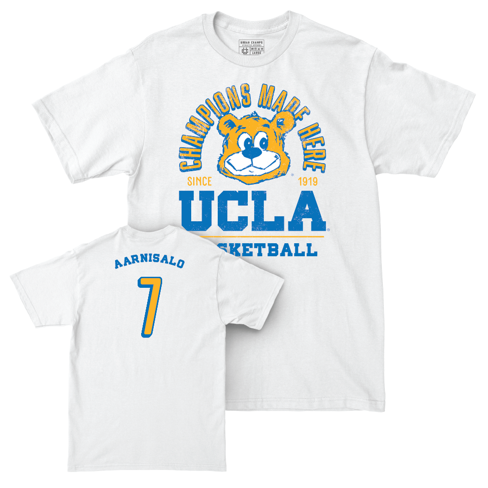 UCLA Women's Basketball White Arch Comfort Colors Tee   - Elina Aarnisalo