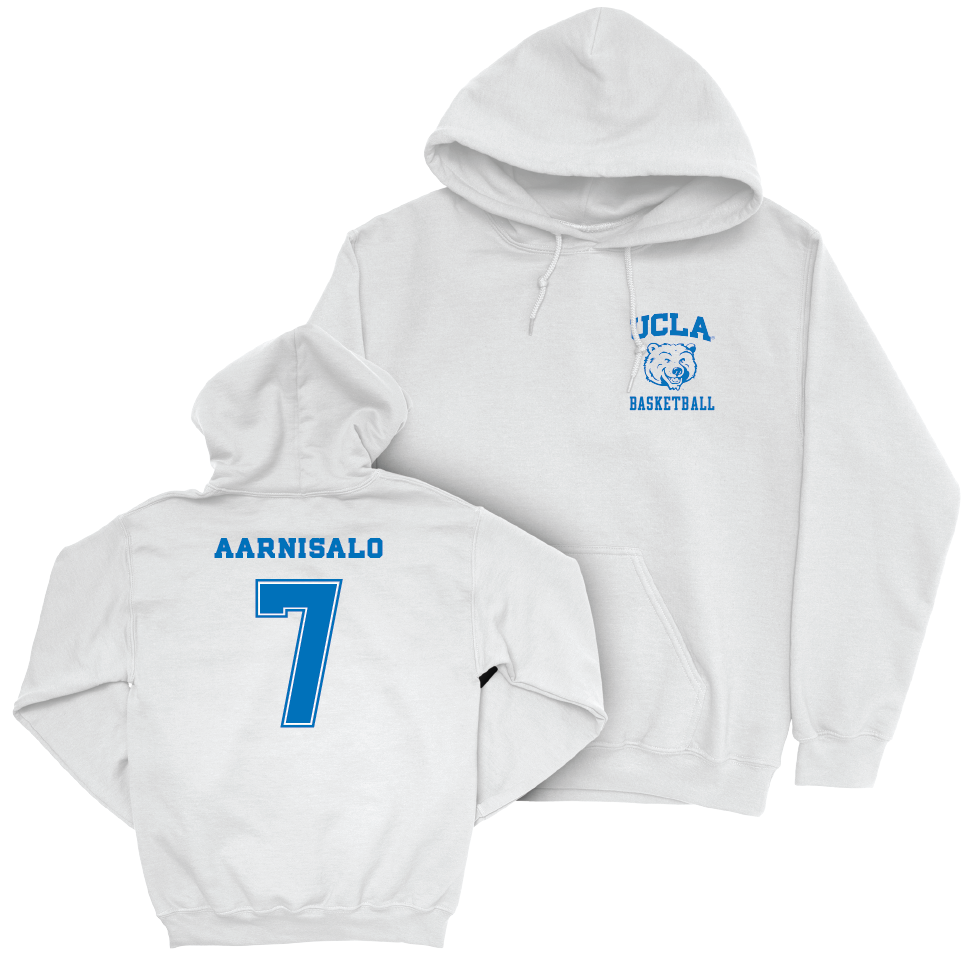 UCLA Women's Basketball White Smiley Joe Hoodie   - Elina Aarnisalo