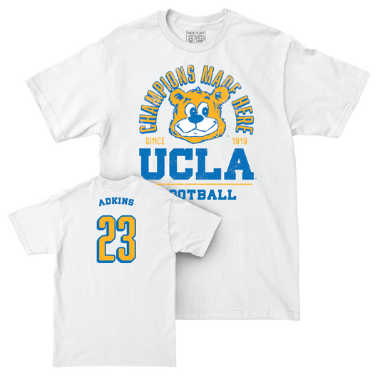 UCLA Football White Arch Comfort Colors Tee  - Anthony Adkins
