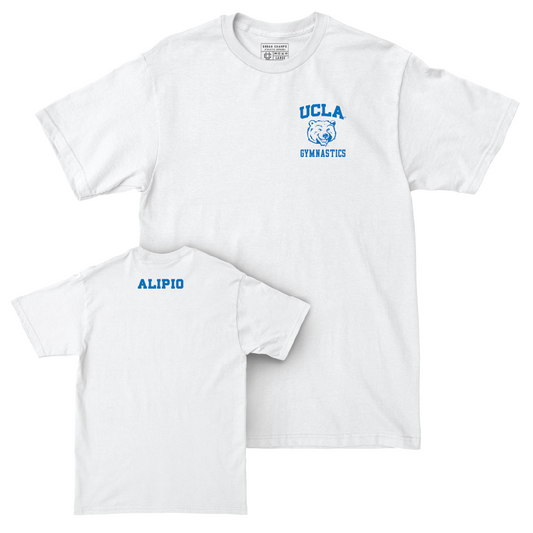 UCLA Women's Gymnastics White Smiley Joe Comfort Colors Tee  - Ciena Alipio