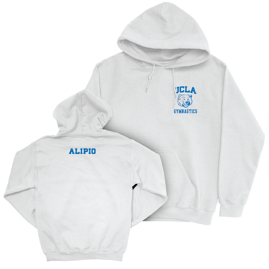 UCLA Women's Gymnastics White Smiley Joe Hoodie  - Ciena Alipio