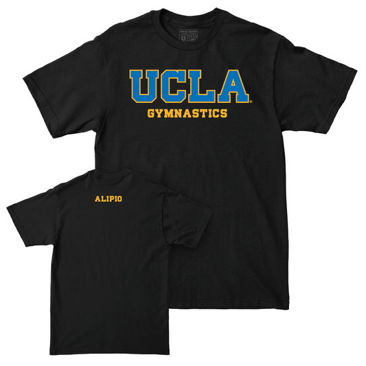 UCLA Women's Gymnastics Black Wordmark Tee  - Ciena Alipio