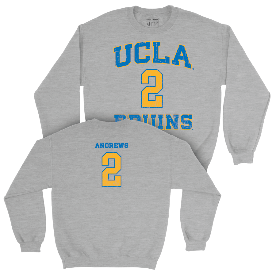 UCLA Men's Basketball Sport Grey Player Crew - Dylan Andrews | #2