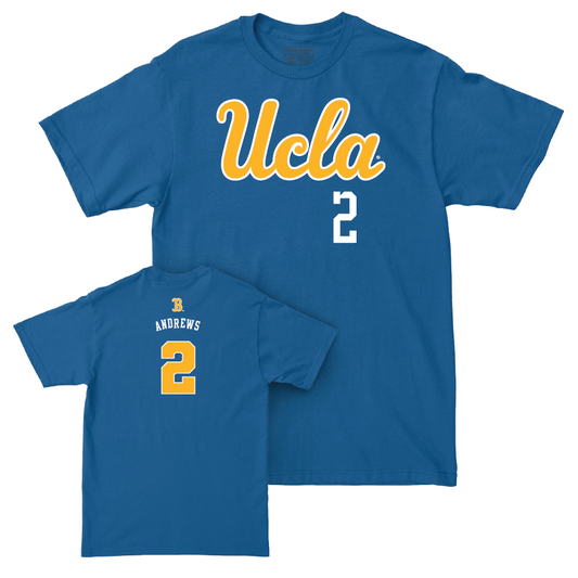 UCLA Men's Basketball Blue Script Tee - Dylan Andrews | #2