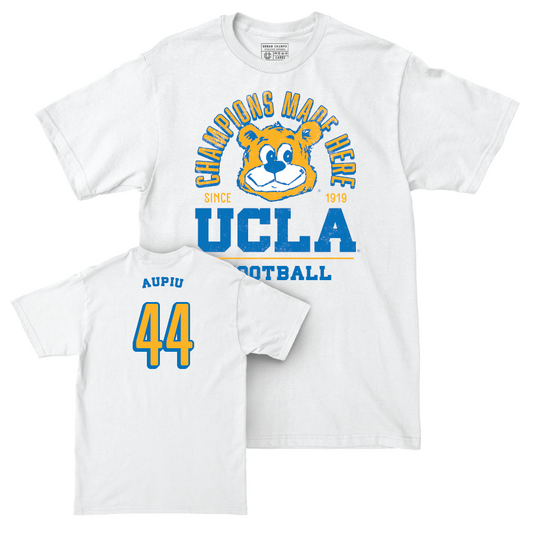 UCLA Football White Arch Comfort Colors Tee  - Devin Aupiu