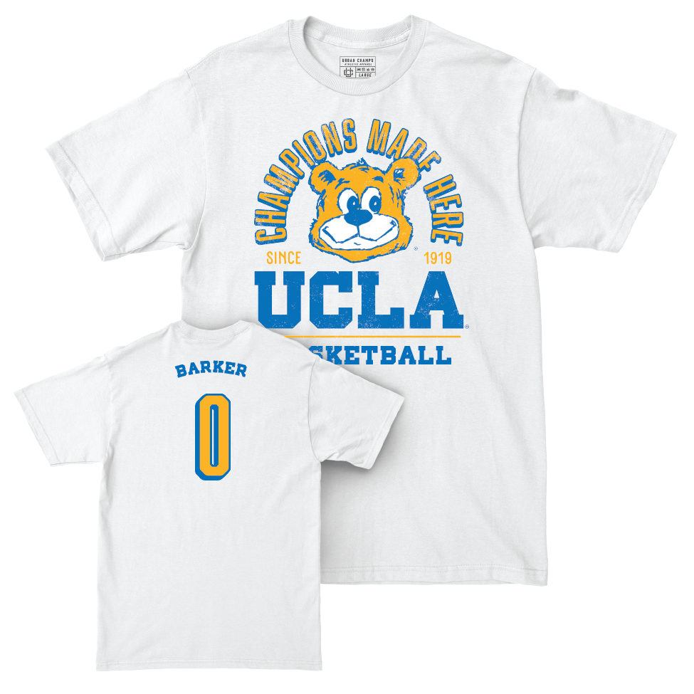 UCLA Women's Basketball White Arch Comfort Colors Tee   - Janiah Barker