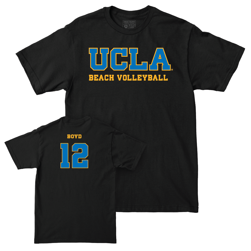 UCLA Women's Beach Volleyball Black Wordmark Tee  - Maggie Boyd