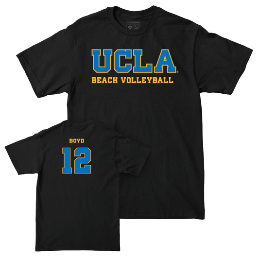 UCLA Women's Beach Volleyball Black Wordmark Tee  - Maggie Boyd