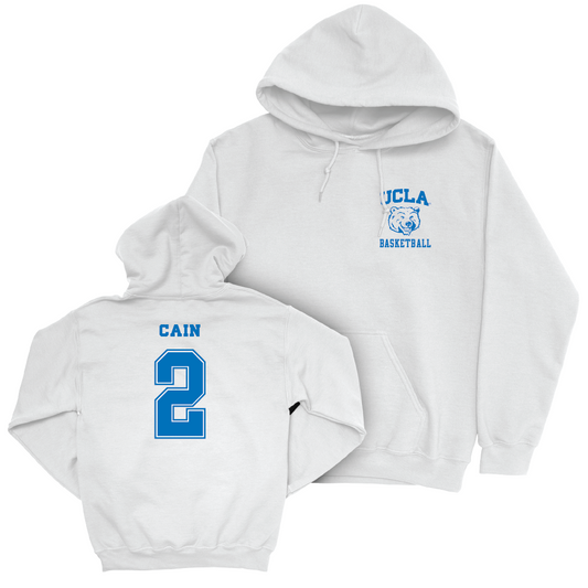 UCLA Women's Basketball White Smiley Joe Hoodie   - Avary Cain