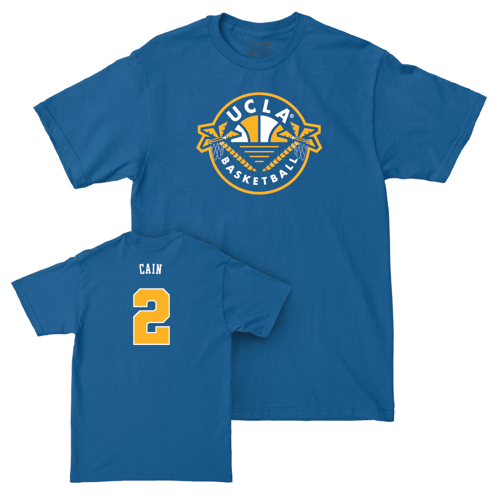 UCLA Women's Basketball Blue Palm Tree Tee   - Avary Cain