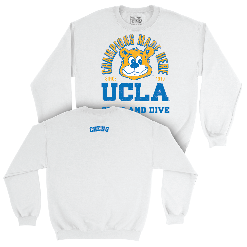 UCLA Women's Swim & Dive White Arch Crew  - Eden Cheng