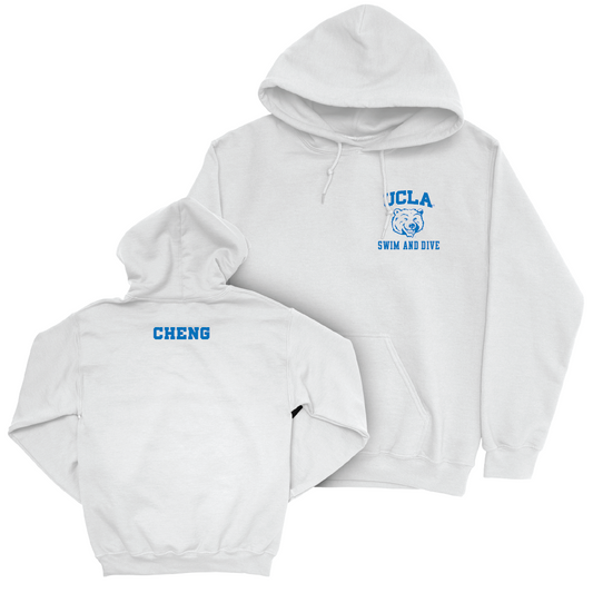 UCLA Women's Swim & Dive White Smiley Joe Hoodie  - Eden Cheng