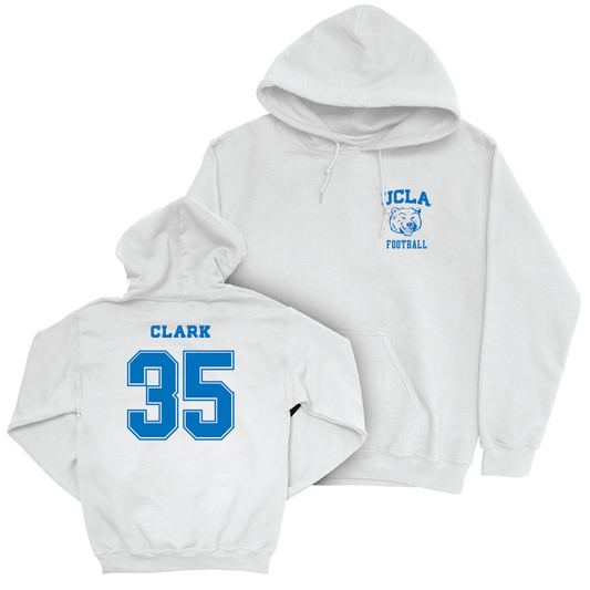 UCLA Football White Smiley Joe Hoodie - Kanye Clark
