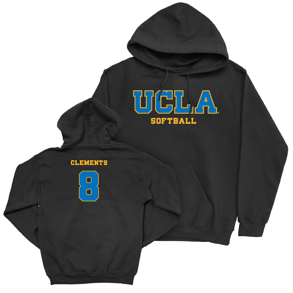 UCLA Softball Black Wordmark Hoodie  - Jessica Clements