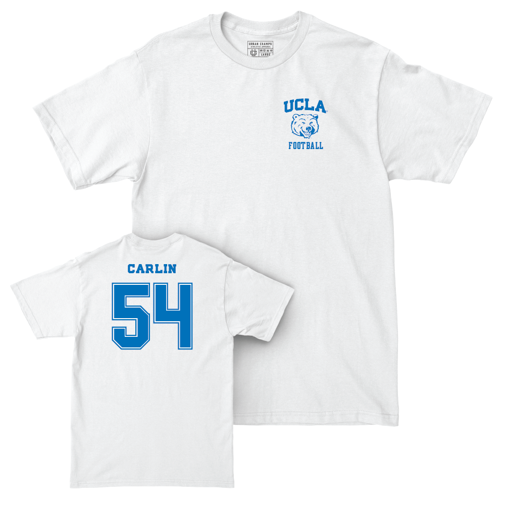 UCLA Football White Smiley Joe Comfort Colors Tee  - Joshua Carlin