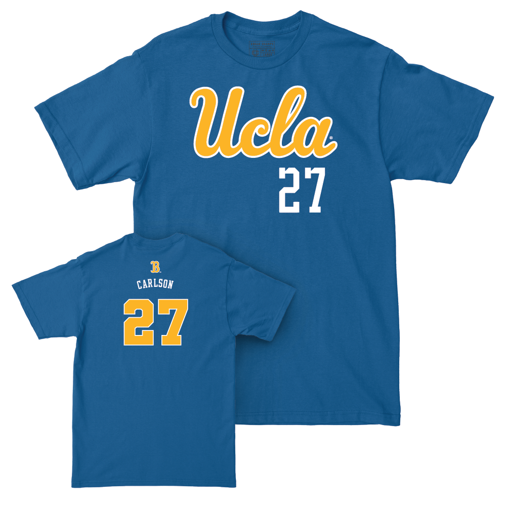 UCLA Football Blue Script Tee  - Isaiah Carlson