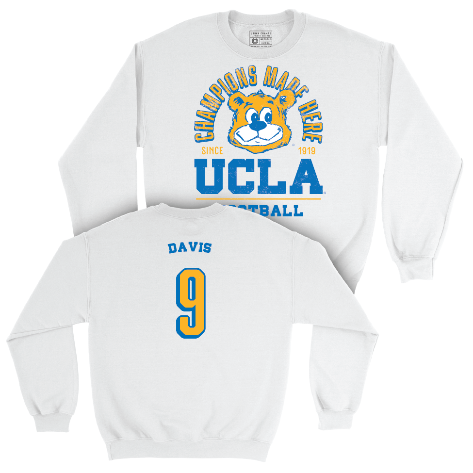 UCLA Football White Arch Crew  - Dermaricus Davis