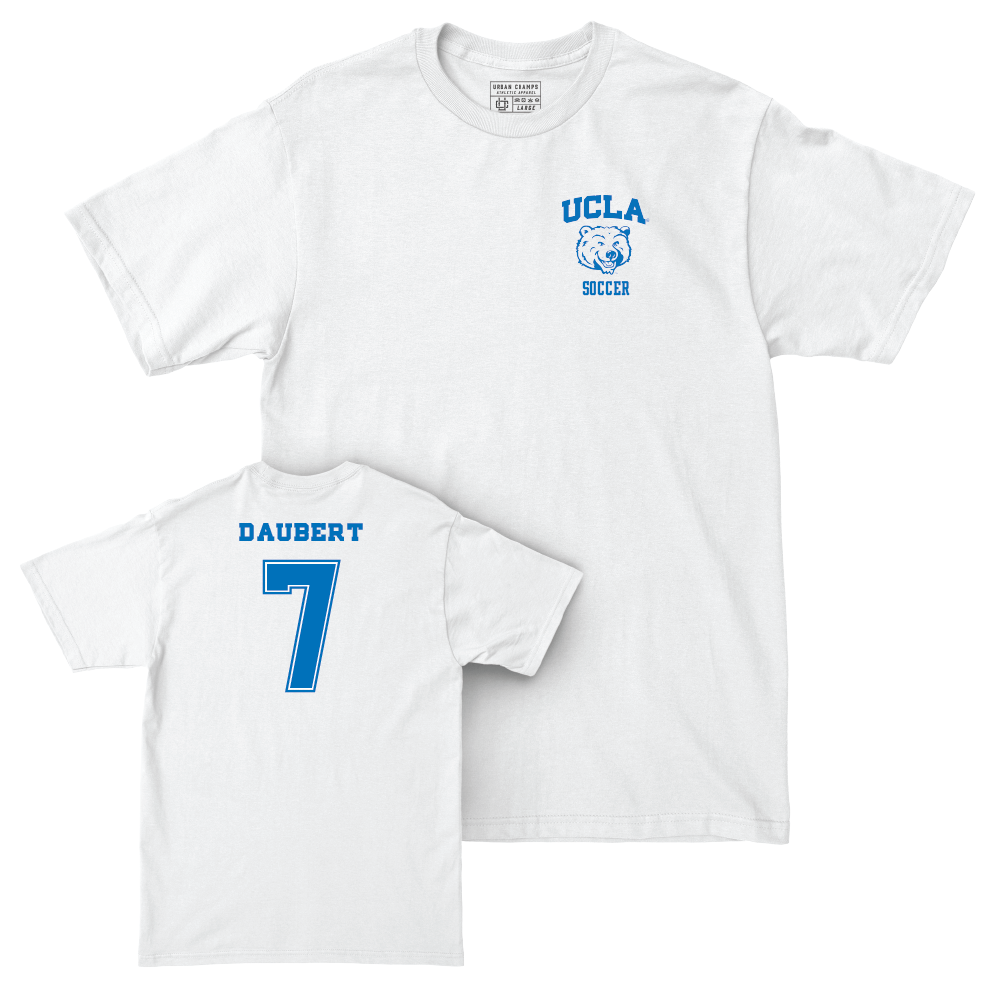 UCLA Women's Soccer White Smiley Joe Comfort Colors Tee  - Paloma Daubert