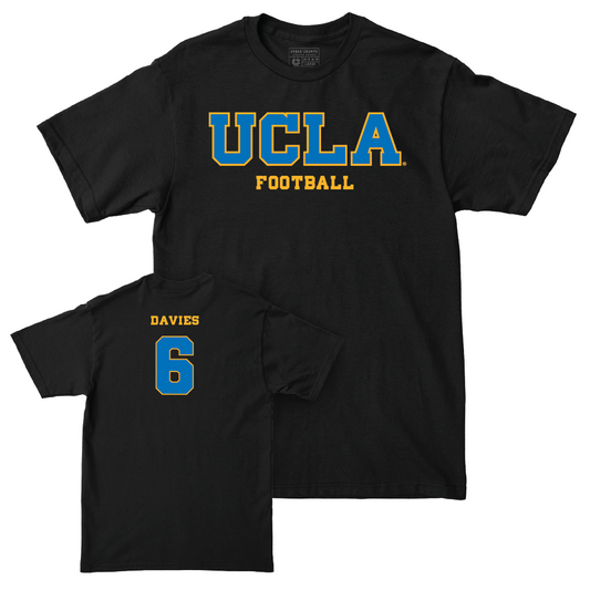 UCLA Football Black Wordmark Tee - Jaylin Davies