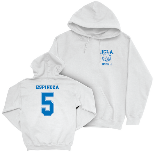 UCLA Baseball White Smiley Joe Hoodie  - Aidan Espinoza