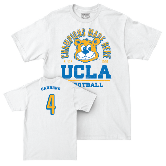 UCLA Football White Arch Comfort Colors Tee  - Ethan Garbers