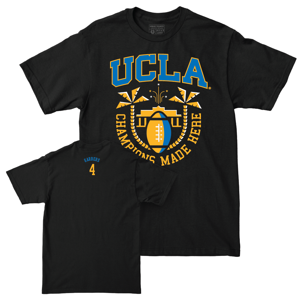 UCLA Football Black Gridiron Tee  - Ethan Garbers