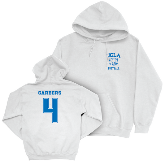 UCLA Football White Smiley Joe Hoodie  - Ethan Garbers