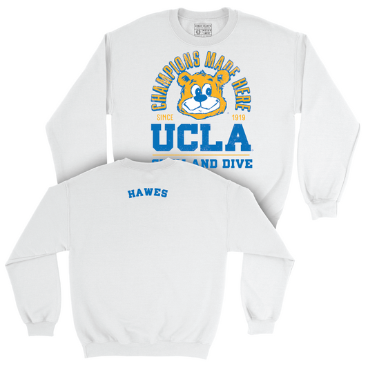 UCLA Women's Swim & Dive White Arch Crew  - Morgan Hawes