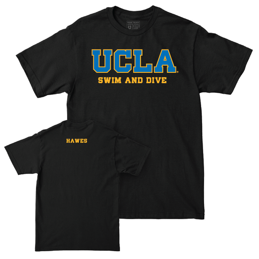 UCLA Women's Swim & Dive Black Wordmark Tee  - Morgan Hawes