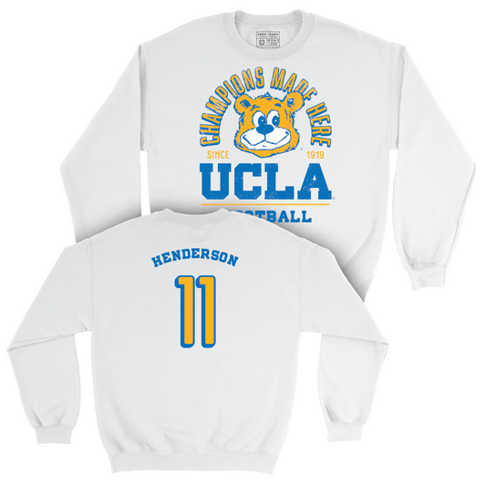 UCLA Football White Arch Comfort Colors Tee  - Ramon Henderson