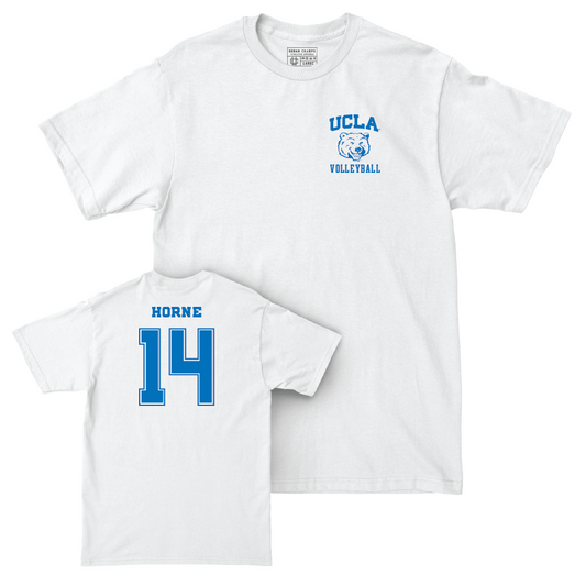 UCLA Women's Volleyball White Smiley Joe Comfort Colors Tee  - Kiki Horne