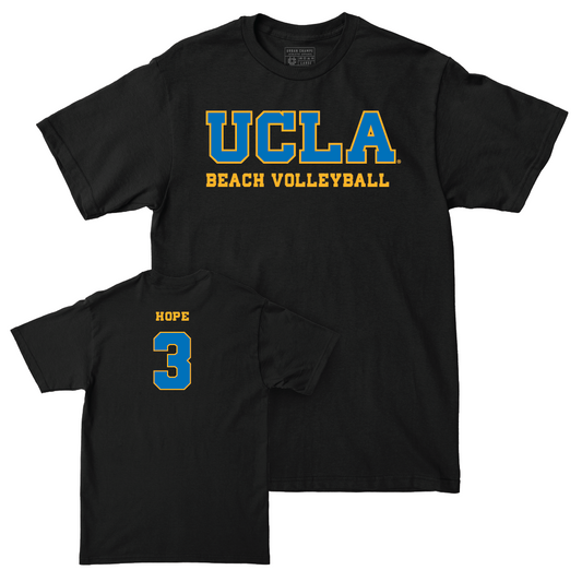 UCLA Women's Beach Volleyball Black Wordmark Tee  - Reagan Hope