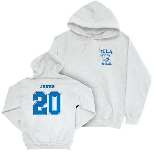 UCLA Football White Smiley Joe Hoodie  - Cameron Jones