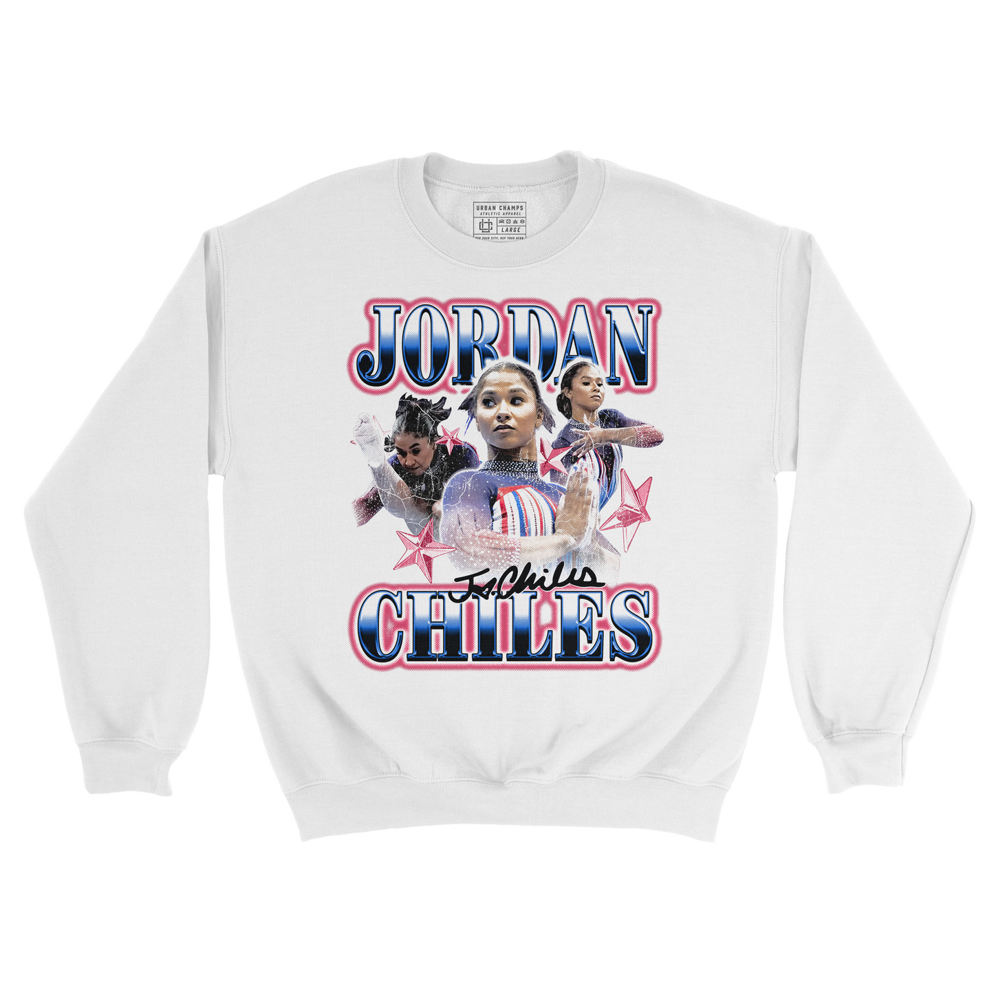 EXCLUSVE RELEASE: Jordan Chiles Throwback White Crew