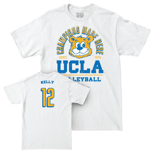UCLA Men's Volleyball White Arch Comfort Colors Tee  - Sean Kelly
