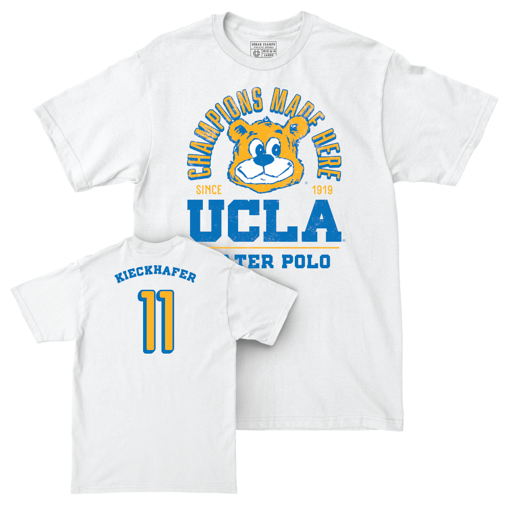 UCLA Women's Water Polo White Arch Comfort Colors Tee  - Natasha Kieckhafer