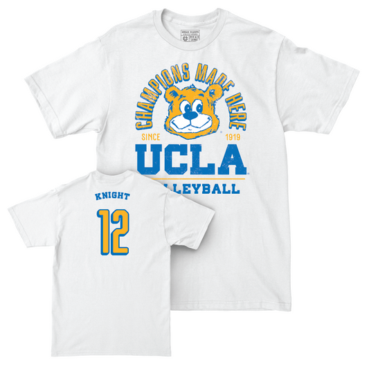 UCLA Men's Volleyball White Arch Comfort Colors Tee  - Alex Knight