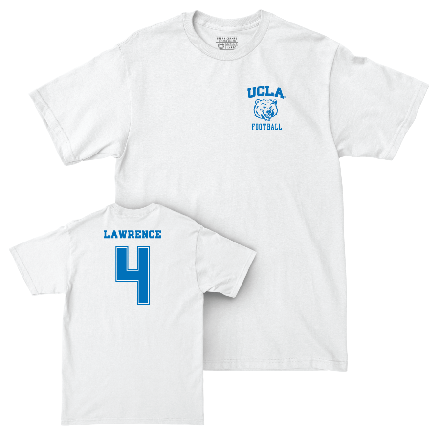 UCLA Football White Smiley Joe Comfort Colors Tee  - Key Lawrence