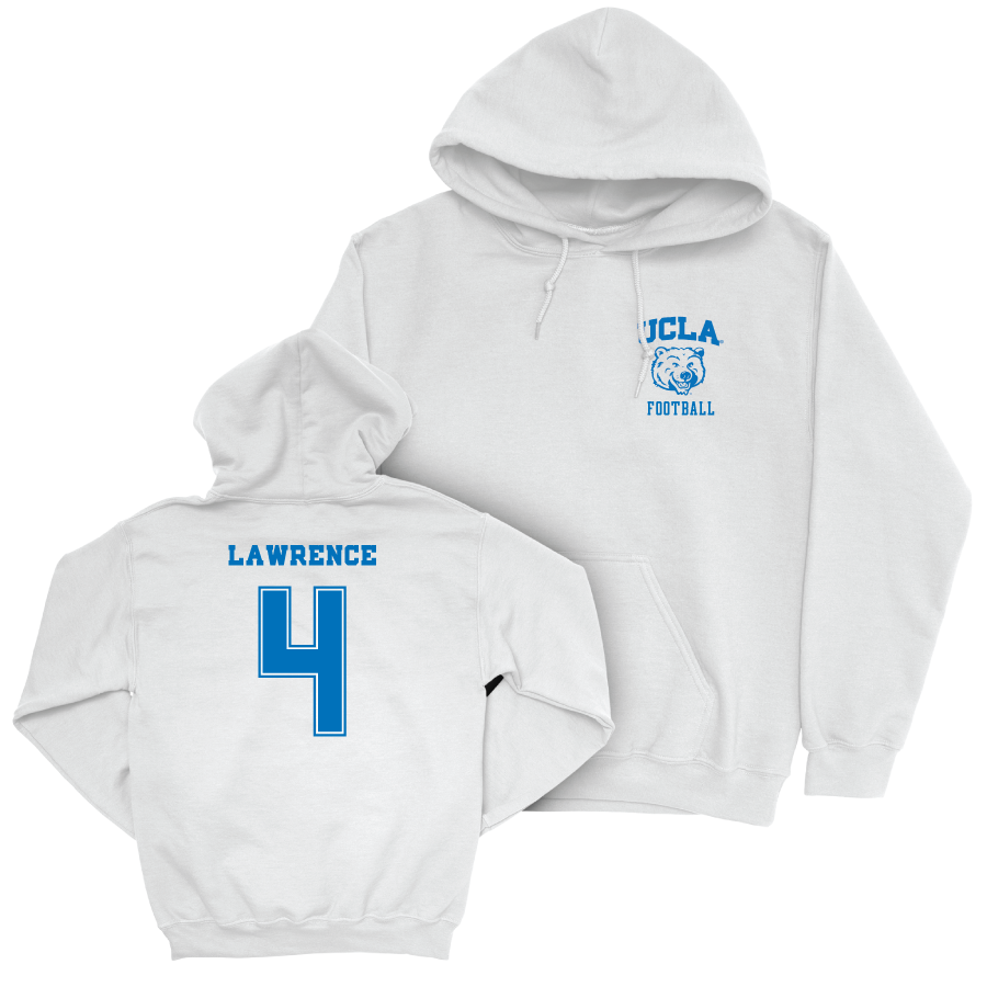 UCLA Football White Smiley Joe Hoodie  - Key Lawrence