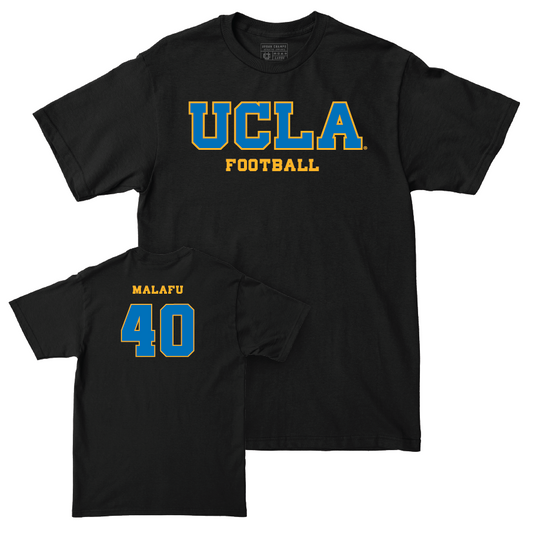 UCLA Football Black Wordmark Tee  - Solomone Malafu