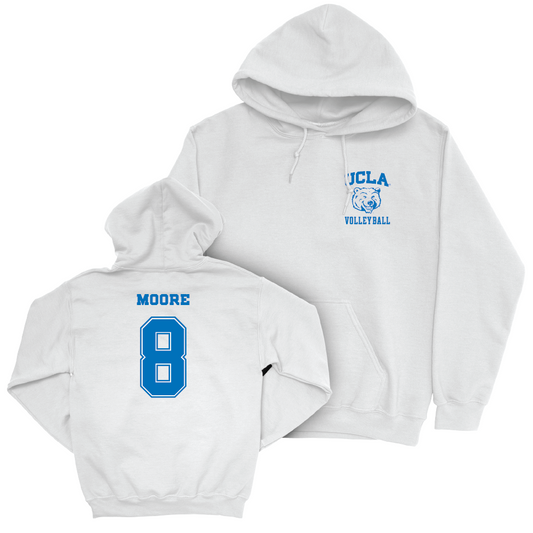 UCLA Women's Beach Volleyball White Smiley Joe Hoodie   - Sophie Moore