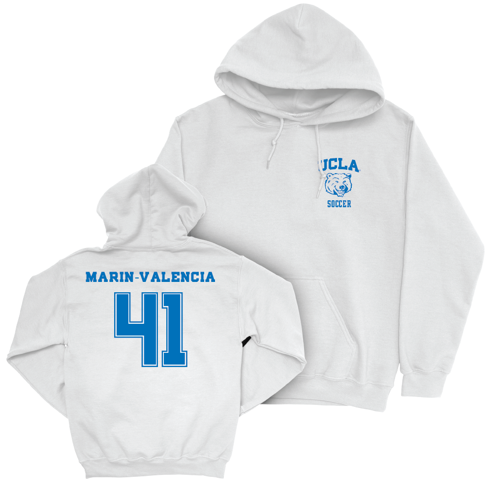 UCLA Women's Soccer White Smiley Joe Hoodie   - Bridgette Marin-Valencia