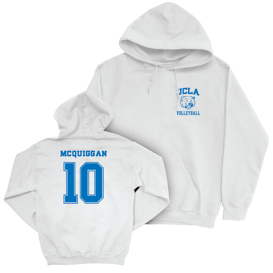 UCLA Men's Volleyball White Smiley Joe Hoodie  - Sean McQuiggan