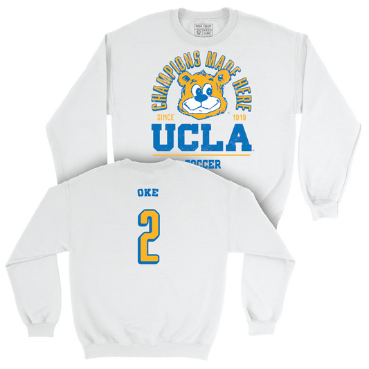 UCLA Women's Soccer White Arch Crew  - Ayo Oke