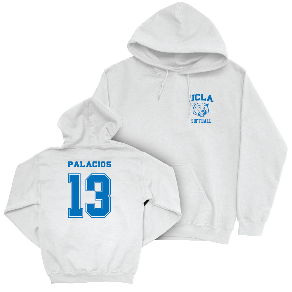 UCLA Softball White Smiley Joe Hoodie  - Sharlize Palacios