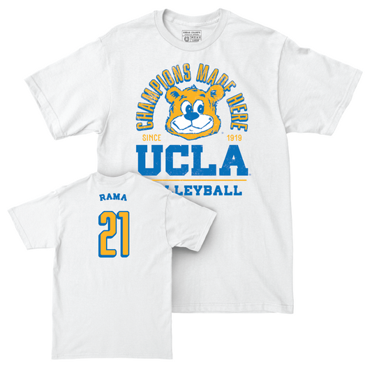 UCLA Men's Volleyball White Arch Comfort Colors Tee  - Zach Rama