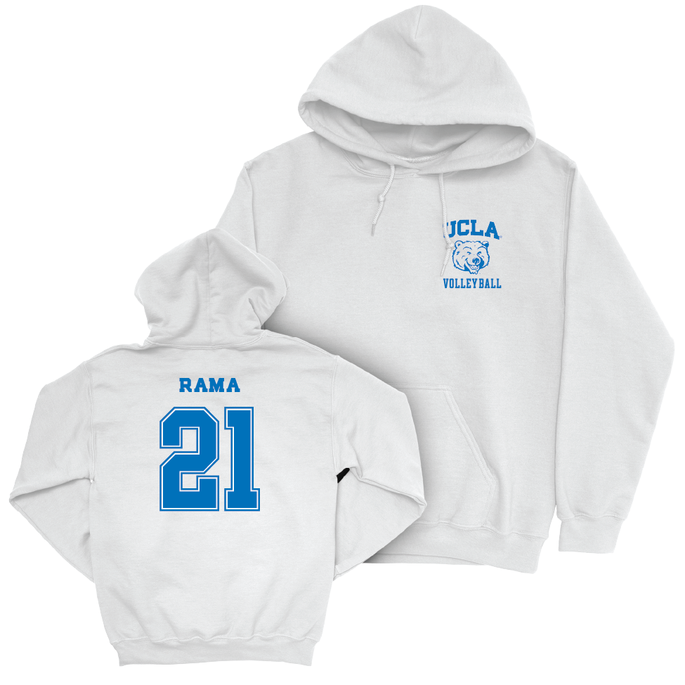 UCLA Men's Volleyball White Smiley Joe Hoodie  - Zach Rama