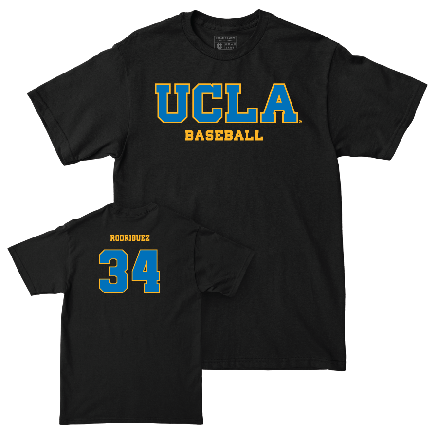 UCLA Baseball Black Wordmark Tee  - Luke Rodriguez