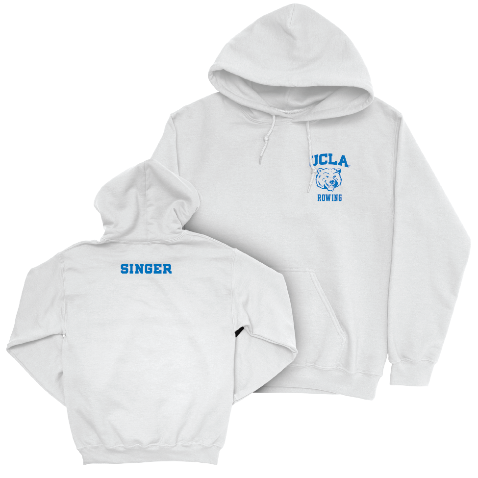 UCLA Women's Rowing White Smiley Joe Hoodie   - Anaiya Singer