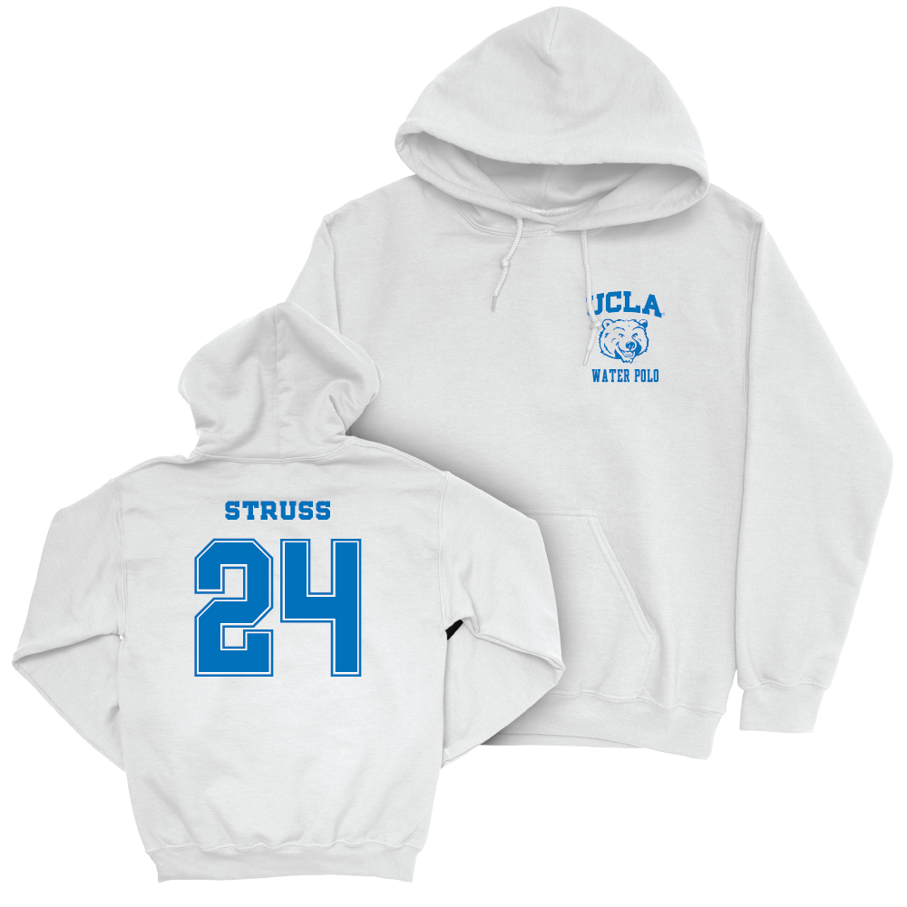 UCLA Women's Water Polo White Smiley Joe Hoodie   - Nicole Struss